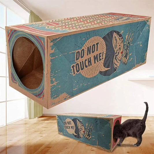 Foldable Kraft Paper Cat Tunnel Image