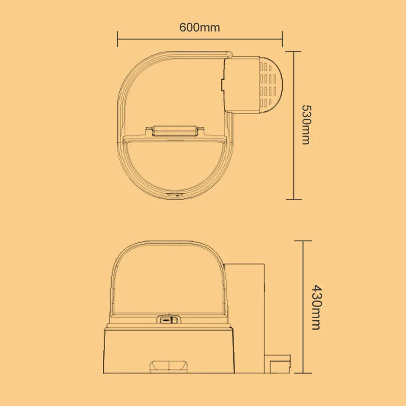 Odor Control Enclosed Cat Litter Box Dimensions