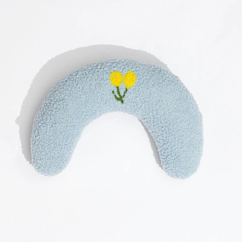 light blue color Mini Soft Pet Pillow front image