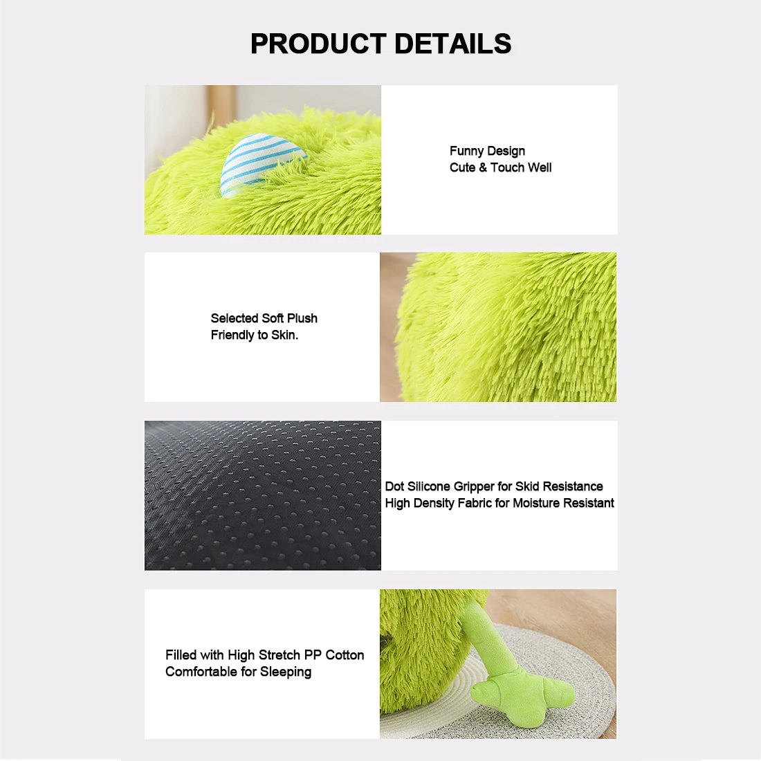 Plush Monster Pet House Image Showing Product Details