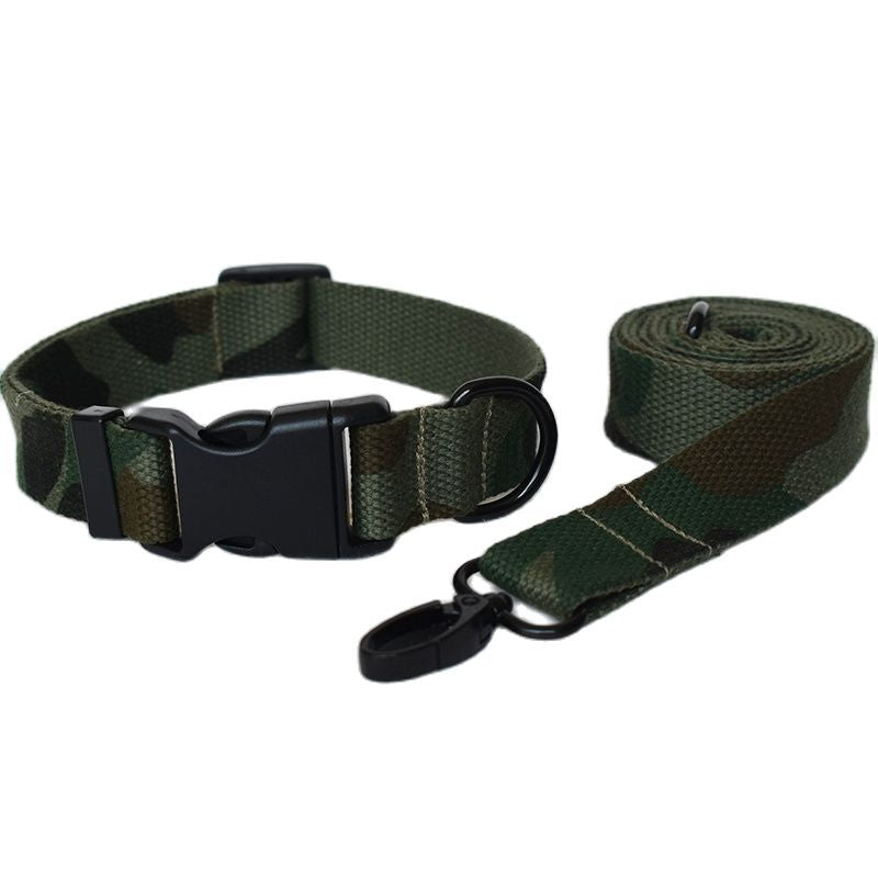 Camouflage Dog Collar and Leash Front Image