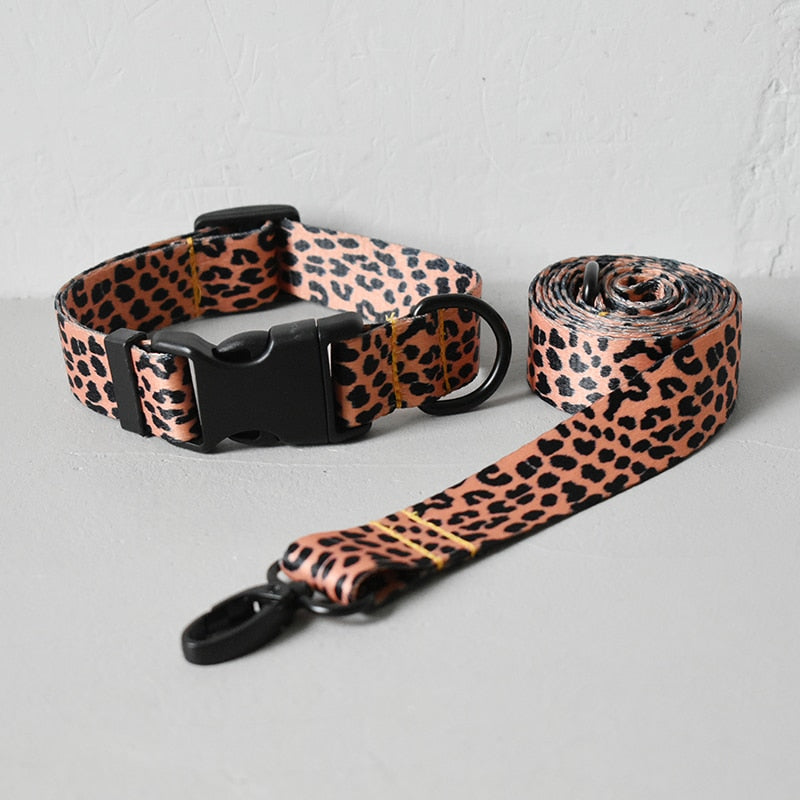 Leopard Collar and Leash front image
