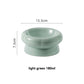 180ml Light Green Ceramic Elevated Pet Bowl Front Image Showing Dimensions
