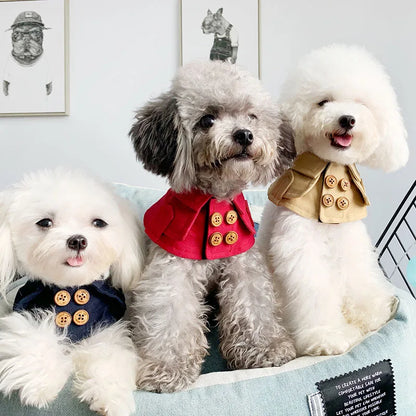 front image of three dogs wearing Cute Dog Scarf With Bow Ties