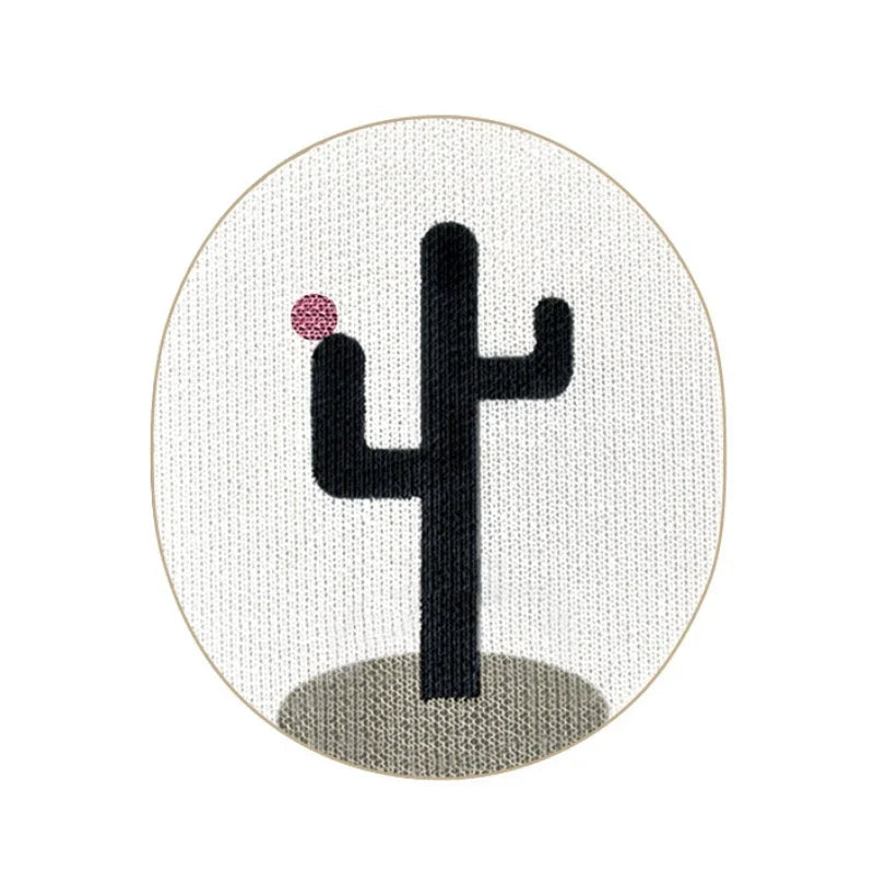 Black Color Cactus Hanging Cat Scratching Mat Close Up