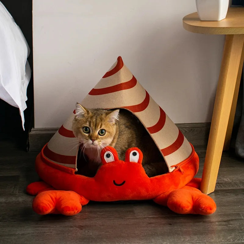 Crab Style Detachable Pet Bed Front Image