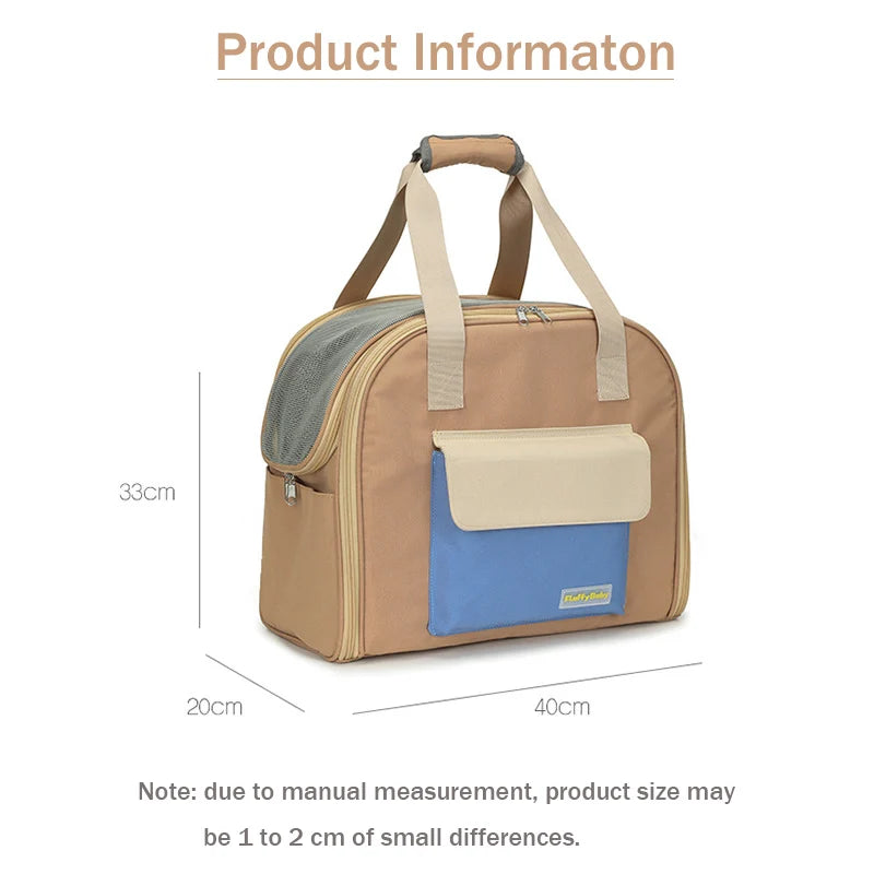 Compact Outdoor Pet Backpack Image Showing Product Dimensions