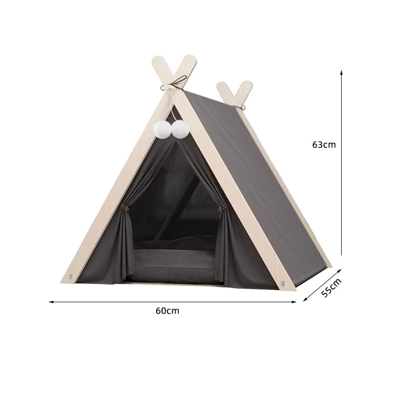 Black Color Foldable Tent Pet House with Dimensions