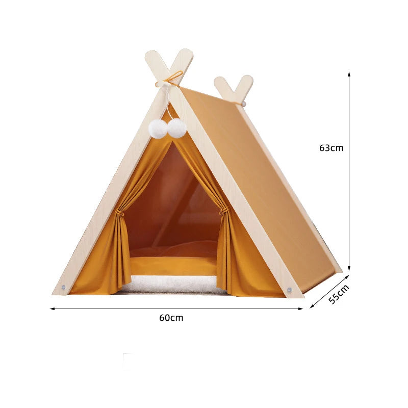 Orange Color Foldable Tent Pet House with Dimensions