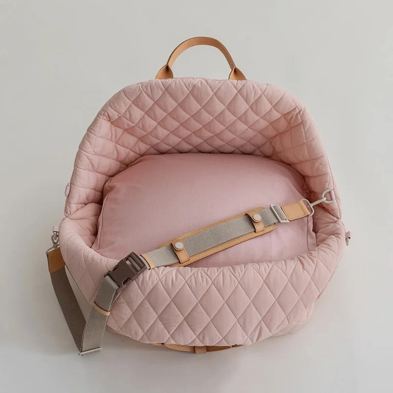 top image of pink color Comfort Minimalism Pet Carrier