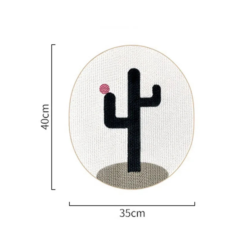 Black Color Cactus Hanging Cat Scratching Mat Dimensions