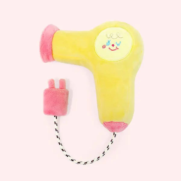 front image of hair dryer type Dog Toy