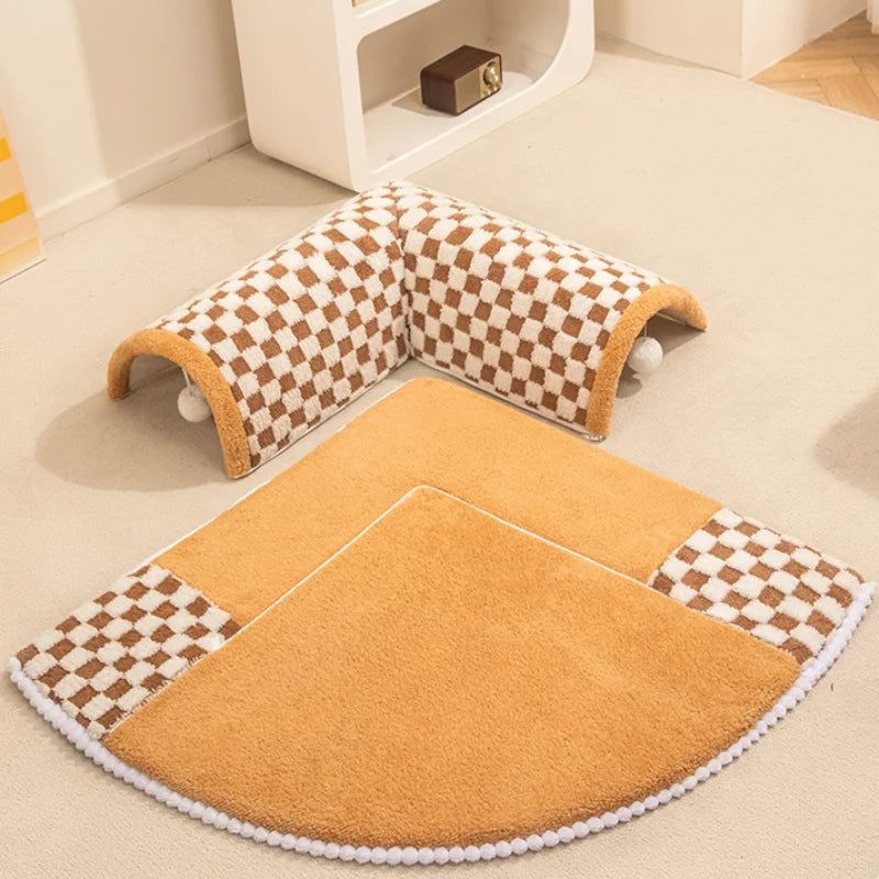 Detachable Cat Tunnel Carpet with Teaser Balls Image Showing Detached Tunnel