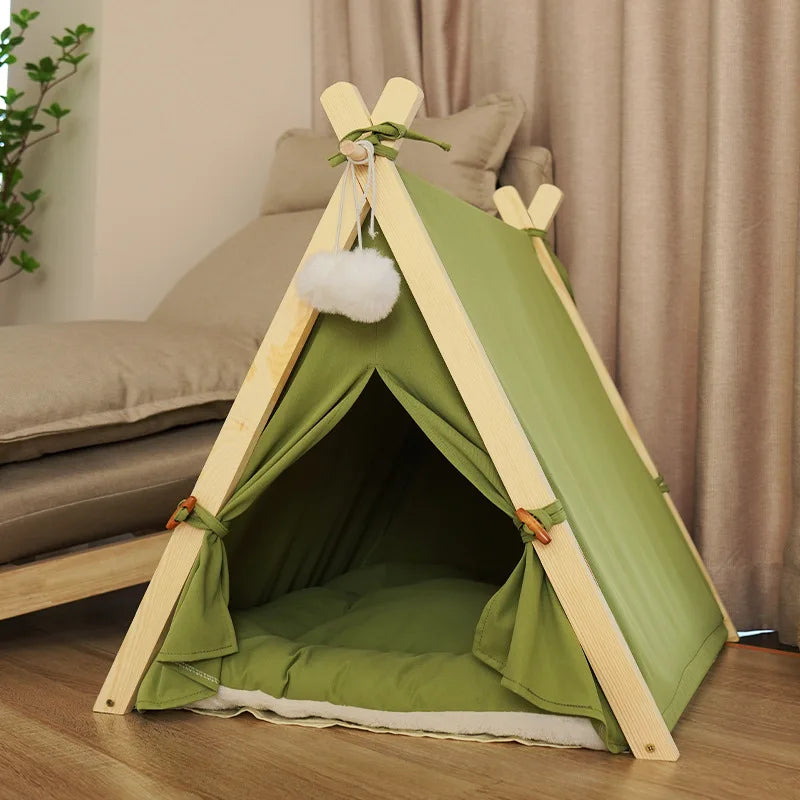 Green Color Foldable Tent Pet House