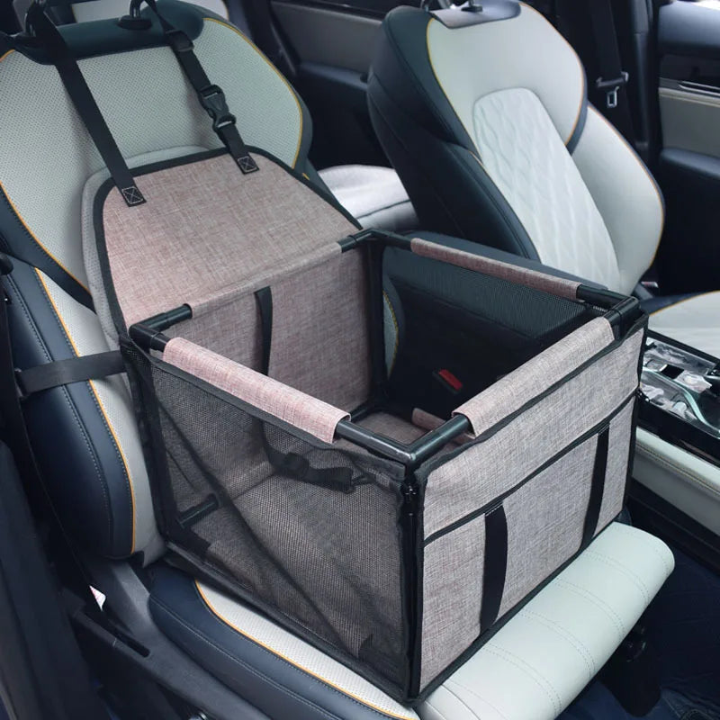 image of coffee color Waterproof Car Basket Dog Carrier