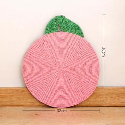 Pink Color Peach Hanging Cat Scratching Mat Dimensions with Dimensions