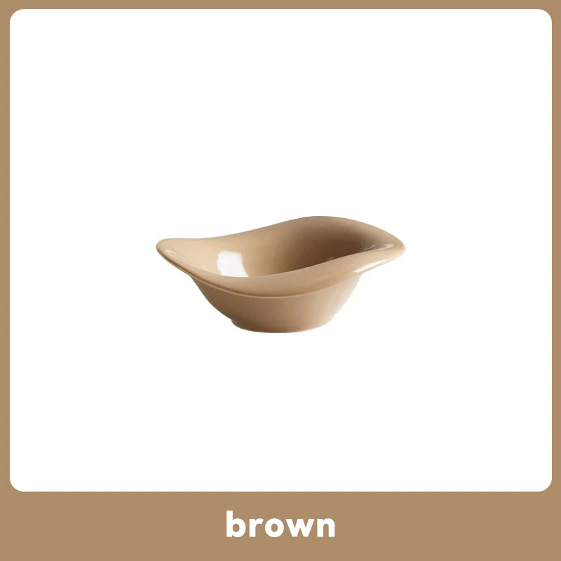 image of brown color Wooden Tilted Raised Cat Bowl 