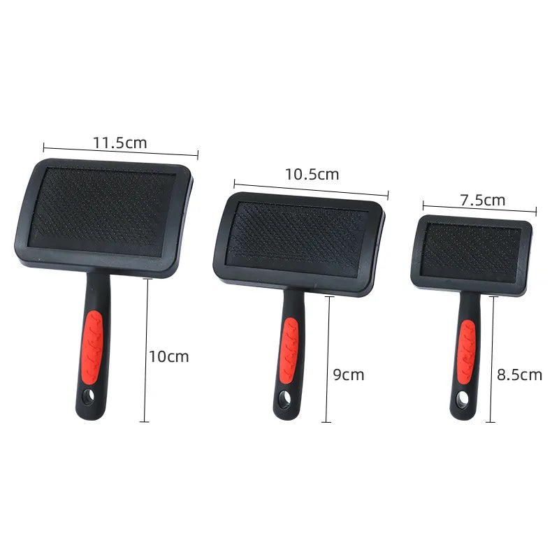 dimensions for three different sizes Pet Hair Removal Message Brush