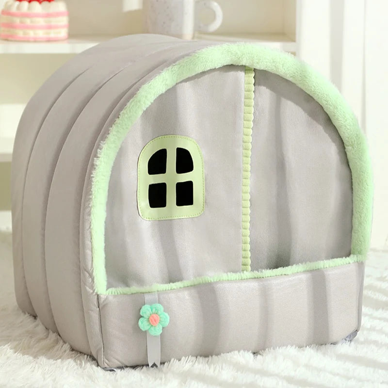 Cozy Enclosed Pet House Front Image