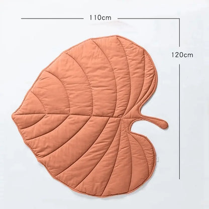 image of pink color Leaf Shape Pet Blankets with dimensions