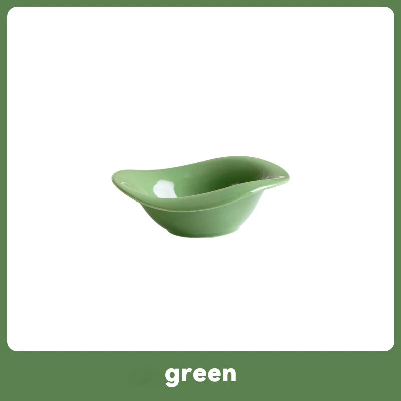 image of green color Wooden Tilted Raised Cat Bowl 