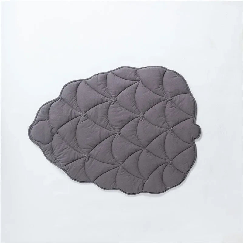 image of grey color Leaf Shape Pet Blankets