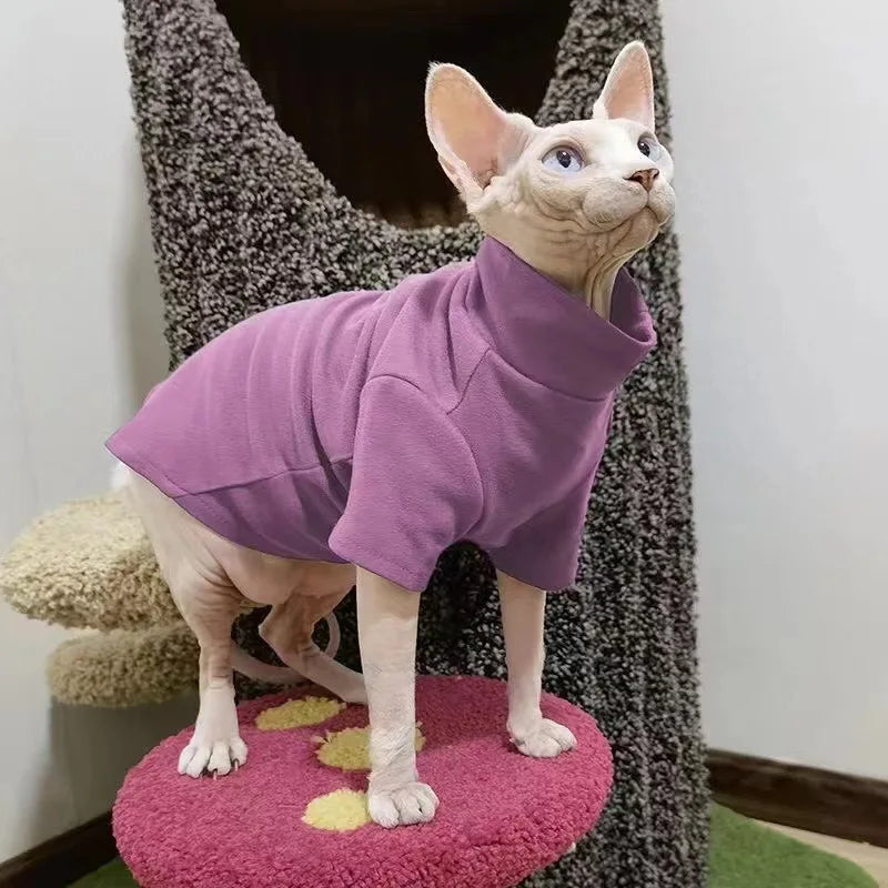 side image of cat wearing pink color Soft Cotton Cat Cloth