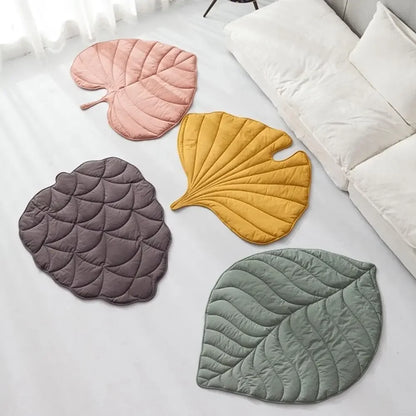 top image of four different colors Leaf Shape Pet Blankets