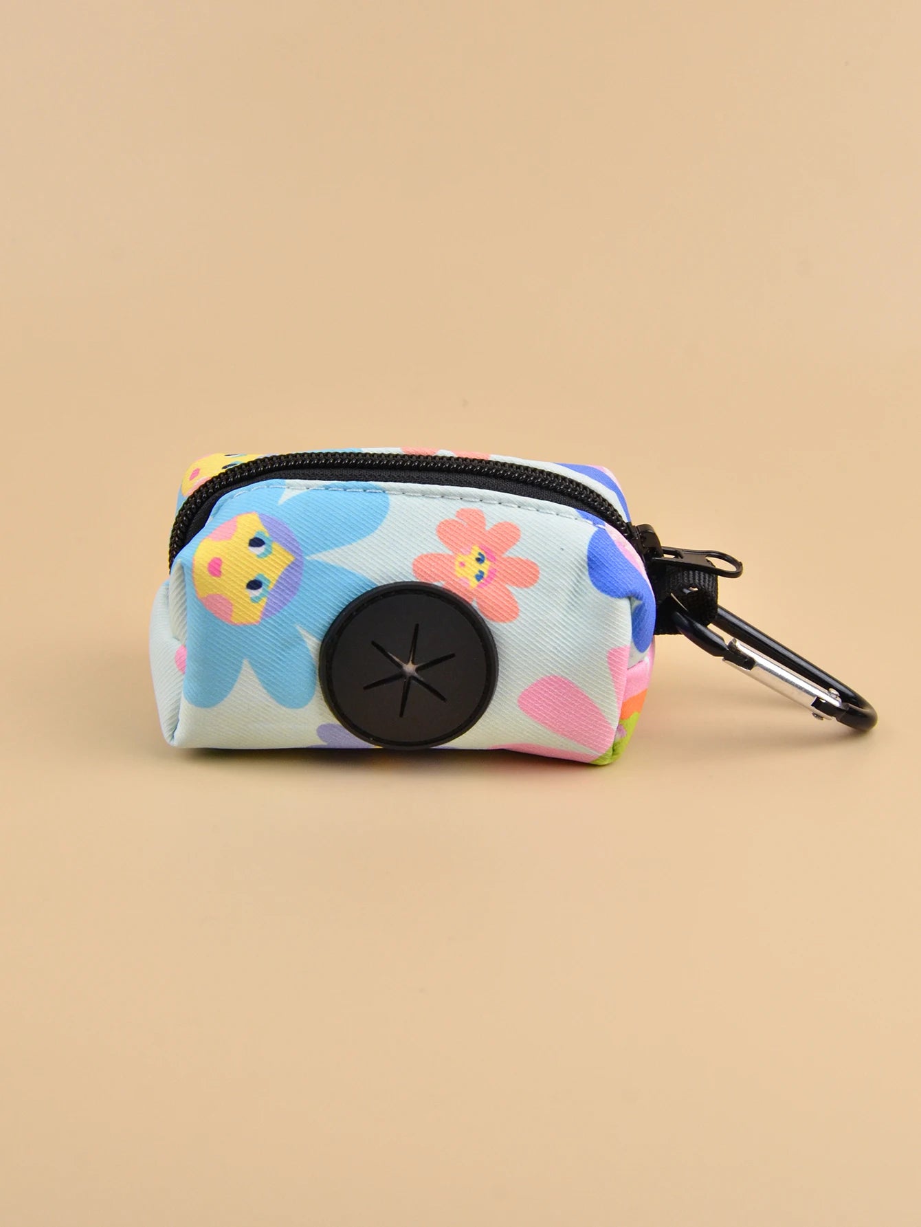 front image of floral Dog Poop Bag Dispenser