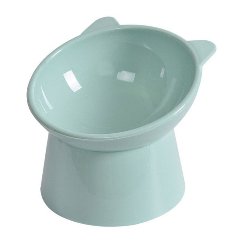 Blue color Elevated Pet Bowl front image