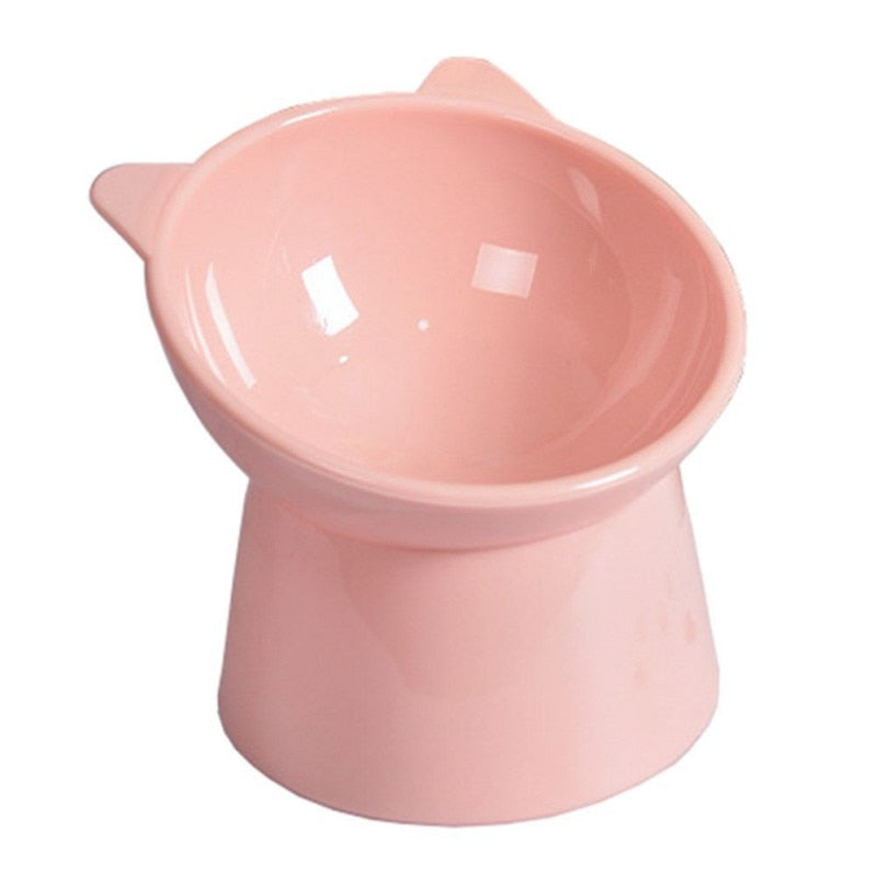 Pink color Elevated Pet Bowl front image